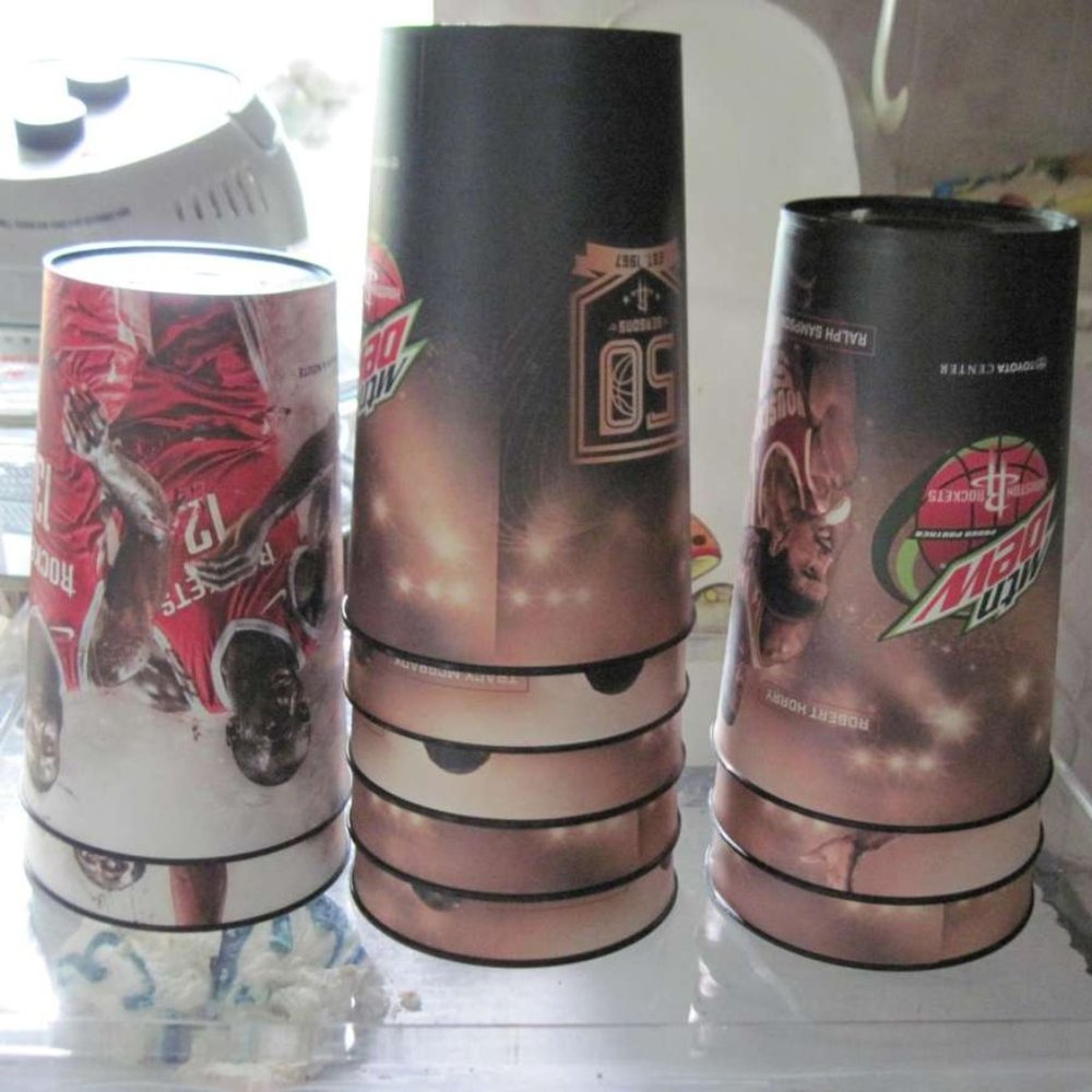2 Houston Rockets Souvenir Cups Large Stadium Tumblers 50 Seasons Holographic